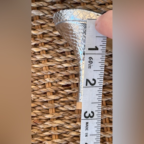 Unilady Brand Women’s Mules Kitten Heels Reptile Print Silver‎ Size 8.5 - Picture 9 of 10